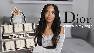 WHAT&rsquo;S IN MY BAG? | DIOR SMALL BOOK TOTE REVIEW + PERSONALIZED | BOUJEE ON A BUDGET