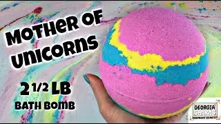 GEORGIA CHARMS &ndash; GIANT!! &ldquo;Mother Of Unicorns&rdquo; 2.5 lb Bath Bomb Demo Jetted Tub *MUST SEE* BATH ART!!