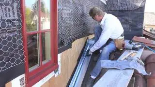 How to install stucco drip screed over a tile pan