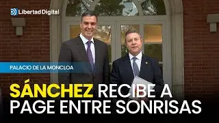 Sánchez recibe a Page entre sonrisas