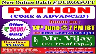 PYTHON Online Training @ DURGASOFT