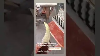 karambit folheada &agrave; ouro 24k