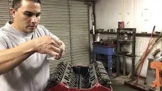 Installing small block Chevy intake. Part 7 engine build