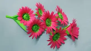 Handmade Paper Craft | Make Simple and Beautiful Paper Flowers | Home Decor | DIY Flowers