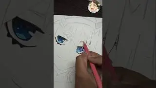 Realistic anime eye . 🤩 #shortsfeed #animedrawing