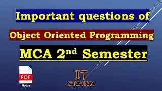 object oriented programming important questions mca second semester 2025