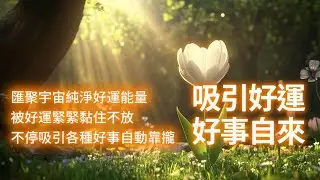 開啟吸引力法則✨ 只需聽一次，匯聚宇宙純淨好運能量，🍀被好運緊緊黏住不放，不停吸引各種好事自動靠攏，能量強到根本擋不住！好運音樂