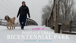 Winter at Portage Creek Bicentennial Park - Portage, Michigan