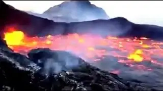Lava burst out