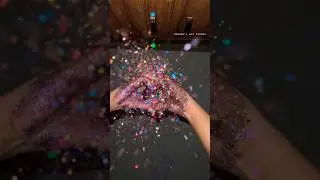 Aesthetic Glitter shower by hand & finger || #ononnasartstudio #shots #glitter #aesthetic