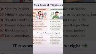 Two Types of IT Engineers | Noise vsDelivery Engineer 🚀 #shorts #reels #trending #trend #tech#cloud