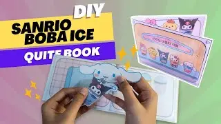 DIY | SANRIO BOBA ICE QUITE BOOK #recreate #diy #paperdiy #quitebook #sanriogirl #bubbleice