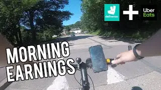 Delivering CIDERS? | Uber Eats & Deliveroo Cycling Morning Shift