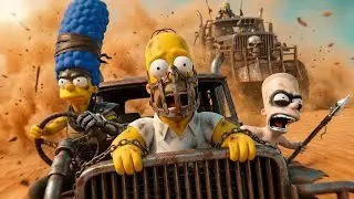 The Simpsons: MAD MAX FURY ROAD 🚗💨 | 4K Diesel Punk Parody | The Simpsons 3D Animation