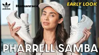 The COLOR we NEEDED? EARLY Adidas x Pharrell Williams Human Race Samba White Review How to Style