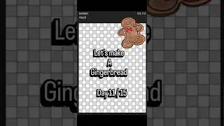 gingerbread man pixelart day 11 / 15 Christmas pixelart series