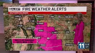 Continued fire danger for Monday in southern Colorado
