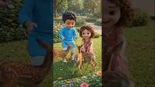 Chhoto Munna & Lali Playing with Baby Deer in a Beautiful Park 🦌🌳
