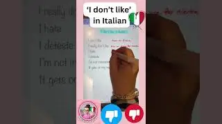Master Italian In A Flash! Say 'I Don't Like' In 60 Seconds!
