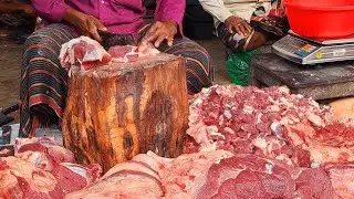 A OLD BUTCHER AWESOME BEEF MEAT CUTTING  HIS WON SHOP ll
