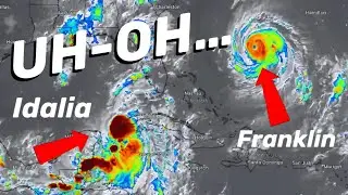 Hurricane IDALIA RAVAGES CUBA Satellite Imagery PLUS Hurricane Franklin