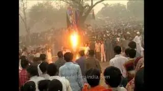 Muslim man performs the rituals of Muharram