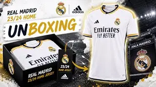 Real Madrid football HOME kit 23/24 (Player Version) Unboxing & Review - ASMR