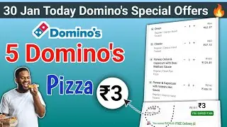 5 Domino's Pizza 🍕 ₹3 Only 😋 | dominos coupon code today | Dominos pizza coupon code today 