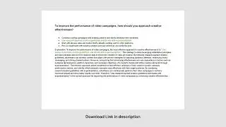 Google Ads Creative Certification Exam Answers With Explanations Latest Update