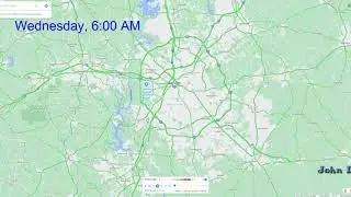 Charlotte metropolitan area typical daily traffic by Google - November 2020