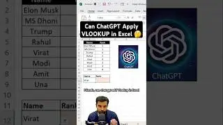 Can ChatGPT Apply VLOOKUP in Excel? #excel #exceltips #exceltutorial #msexcel #shorts