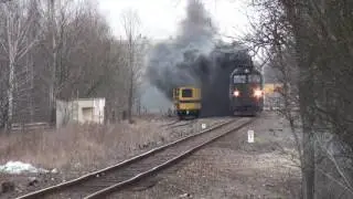ST44-1232 & ST44-1239 + wielki dym