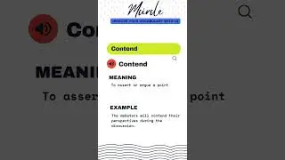 Meaning of Word  CONTEND #shortvideo #english #learning