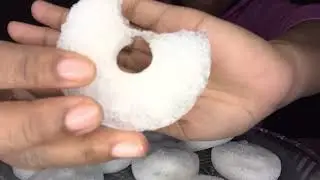 Fresh Powdery Ice Donuts | Soft Crunches #iceeating #iceasmr #mukbang #asmr