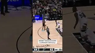 New look Wemby drills 3 STRAIGHT THREES