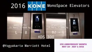 KONE MRL Elevators - Yogyakarta Marriott Hotel, DIY, ID (Guest and Carpark Lifts)