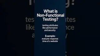 What is Non-Functional Testing? | QA Basics #shorts