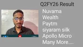 Q2FY26 Result || Nuvama Wealth || One 97(PAYTM) || Siyaram Silk || APOLLO MICRO || Many More.....