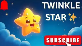 Twinkle Twinkle Little Star | Cute Cartoon Animated Night Adventure for Kids | Nursery Rhymes