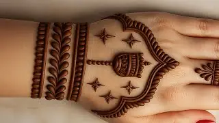 Piche hath ka mehndi design  ||piche hath per mehndi design  ||easy back side mehndi 2025 
