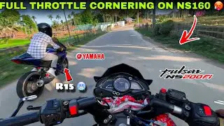 FULL THROTTLE HYPER RIDE ON NS160 and R15 V3 😱 | Cornering Almost Crash 😮 | #motovlog 