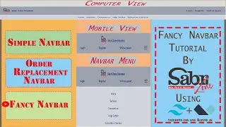 Building a Responsive Fancy Navbar with Tailwind CSS & Alpine.js | SabriZone |Fancy Navbar