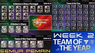 HERE ARE THE PLAYERS OF WEEK 2 OF THE TOTY 26 EVENT & THE STORY OF THE PORTUGAL NATION. IS CR7 11...