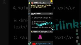 HTML Coding 101: What is the correct HTML for creating a hyperlink? #html #coding #webdevelopment