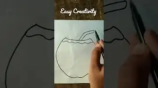 How to draw coconut water drawing | Super easy coconut water drawing | coconut water #shorts