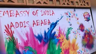 #holi celebration in #indian embassy,Addis Ababa on 12/03/2013