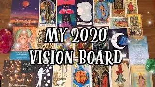 MY 2020 VISION BOARD USING TAROT CARDS 🔮🔥 LAW OF ATTRACTION TO ACHIEVE GOALS!