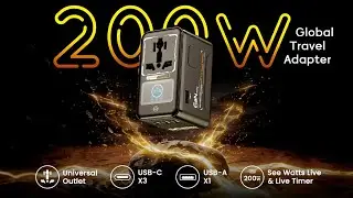 A Kickstarter Project We Love: 6th GaN 200W Travel Adapter - See Every Watt, Time Every Charge