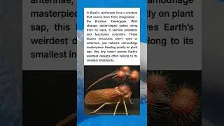 The Strangest Bug You&rsquo;ve Never Seen - Brazilian Treehopper #nature #wildlife
