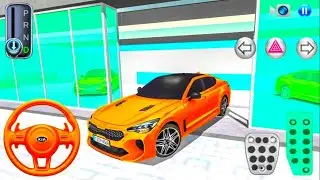 New Orange Sedan Kia Stinger in Car Showroom - 3D Driving Class 2026 Android Gameplay - Car 3D Games